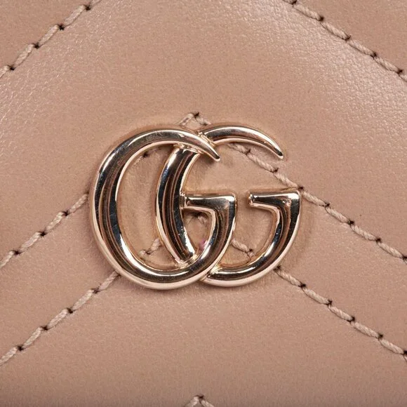 Authentic Gucci GG Marmont Taupe Card Holder - Picture 6 of 7